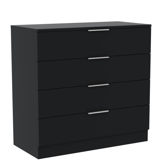 Rackhams Trega 4 Drawer Chest, Black - Black - image 1