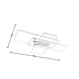 Rackhams Modern Rectangular LED Ceiling Light Non-Dimmable 89W/113W - 89W - thumbnail 6