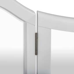 Rackhams Romance 3-Way Dressing Table Mirror. Large Tabletop Mirror - True White, White - thumbnail 4