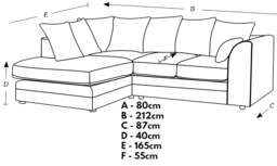 Rackhams Crystal Crushed Velvet Scatter Corner Sofa - Mink - Right Hand Facing - thumbnail 4