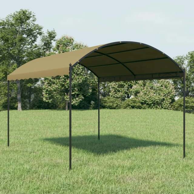 Rackhams Gazebo 4x3x2.6 m Taupe 180 g/m�__ - Taupe - Fabric (100% polyester), steel