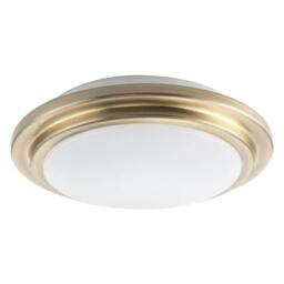 Rackhams Modern Chic Antique Brass Flush LED Bathroom Ceiling Light Fitting