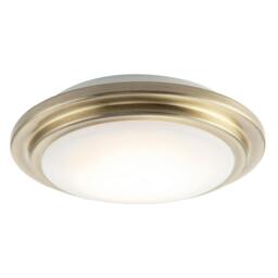 Rackhams Modern Chic Antique Brass Flush LED Bathroom Ceiling Light Fitting - thumbnail 2