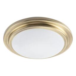 Rackhams Modern Chic Antique Brass Flush LED Bathroom Ceiling Light Fitting - thumbnail 5