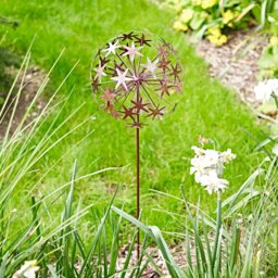 Rackhams Metal Allium Flower Garden Stake Decoration - Metal - thumbnail 5