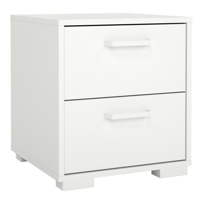 Rackhams Sofia Nightstand 2 Drawers White - White - Manufactured wood - 1 - image 1