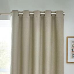 Rackhams Dawn Eyelet Curtains - Natural - 72in x 90in - Natural - 100% Polyester - thumbnail 3