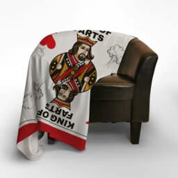 Rackhams King of Farts Card - Luxury Fleece Blanket 150cm X 150cm - thumbnail 5