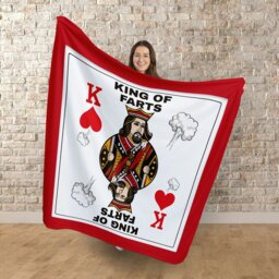 Rackhams King of Farts Card - Luxury Fleece Blanket 150cm X 150cm - thumbnail 4
