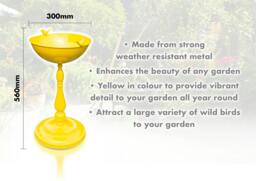 Rackhams Ornamental Free Standing, Weather Resistant, Pedestal Style, Easy Assemble Bird Bath - thumbnail 2
