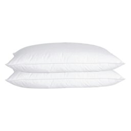 Rackhams Duck Feather & Down Pillow - Soft/Medium - Pack of 2 - White - Cotton - One Size - thumbnail 4