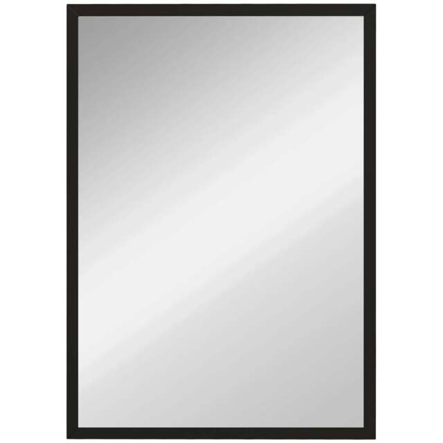 Rackhams Wall Bathroom Mirror, 70 x 50 cm Wall-Mounted Mirror for Living Room, Bedroom, Hallway, Black - image 1
