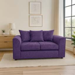 Rackhams Monaco Chenille Fabric 2 Seater Sofa - Purple - thumbnail 1