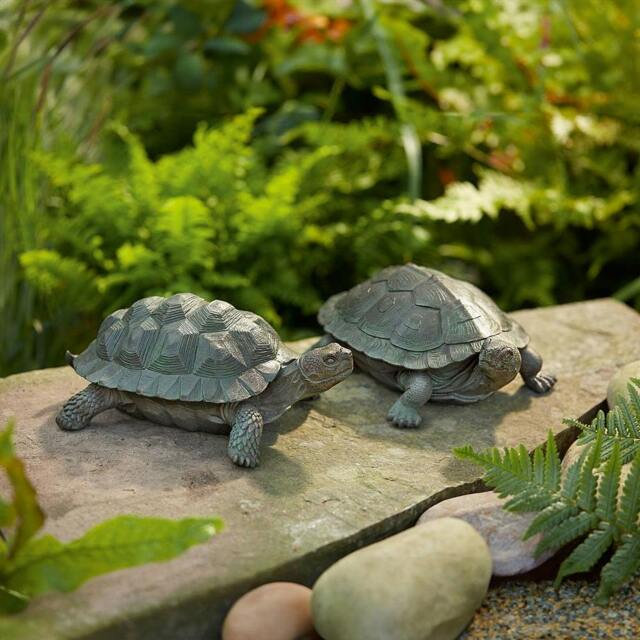Rackhams Tortoise Ornaments, Metal Set of Two, Garden Sculpture