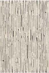 Rackhams Natural Woodgrain Look Rug - Cream & Dark Grey - 80X150 cm - thumbnail 1