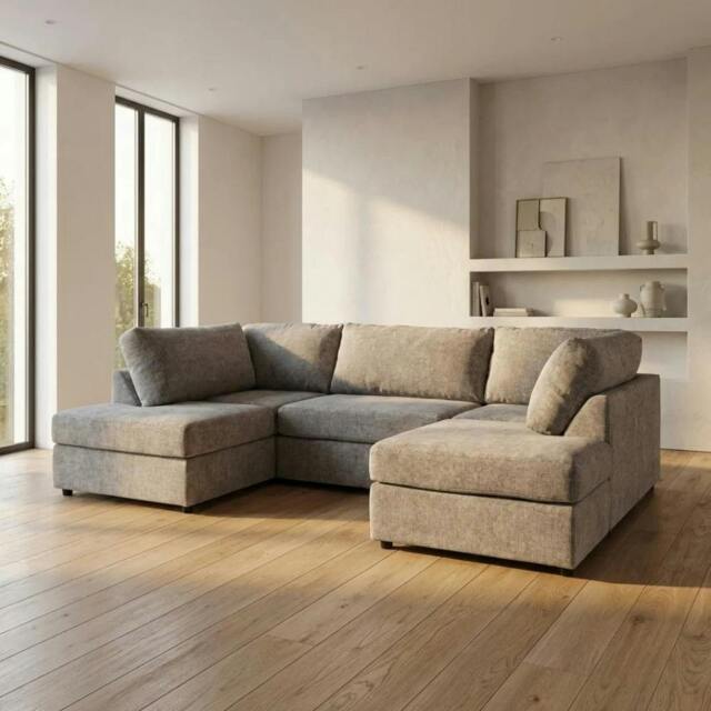 Rackhams Bovena U Shape Sofa - Grey Kensington - image 1