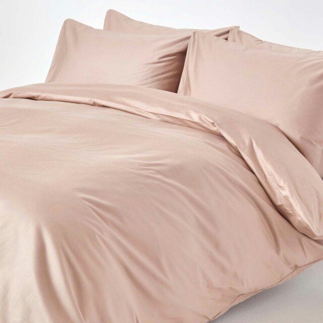Rackhams Premium 1000 TC Egyptian Cotton Sateen Weave Duvet Cover Set - Moonlight Beige - King - image 1