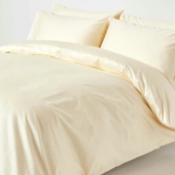 Rackhams Premium 1000 TC Egyptian Cotton Sateen Weave Duvet Cover Set - Moonlight Beige - King - thumbnail 2