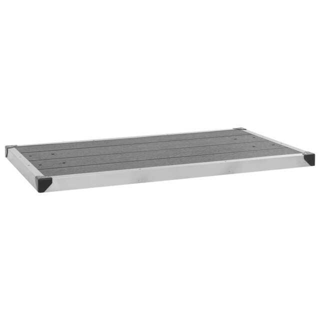Rackhams Outdoor Shower Tray WPC Stainless Steel 110x62 cm Grey