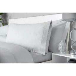 Rackhams Egyptian Cotton Deep Fitted Sheet - Platinum - Platinum - Double - 100% Egyptian Cotton - thumbnail 1