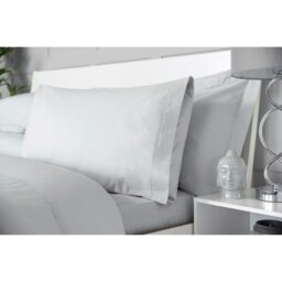 Rackhams Egyptian Cotton Deep Fitted Sheet - Platinum - Platinum - Double - 100% Egyptian Cotton - thumbnail 2