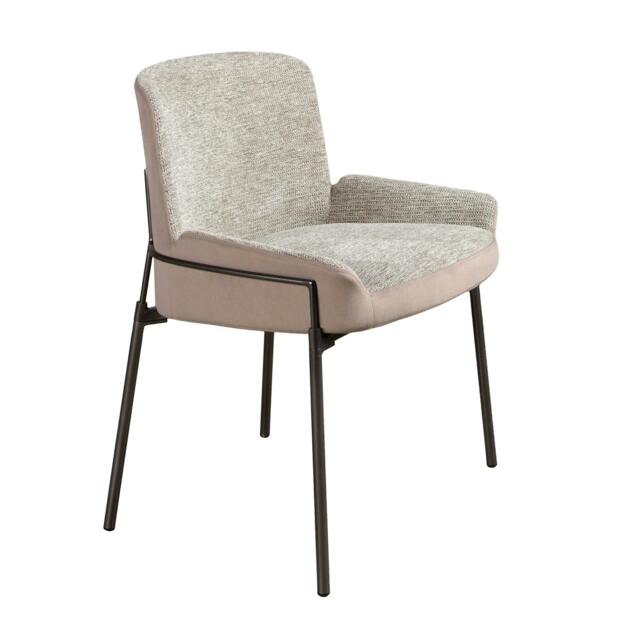 Rackhams Grey Fabric and Brown Velvet Chair 4171 - image 1