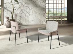 Rackhams Grey Fabric and Brown Velvet Chair 4171 - thumbnail 3