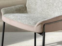 Rackhams Grey Fabric and Brown Velvet Chair 4171 - thumbnail 5