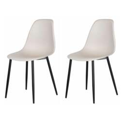 Rackhams Pair of Aspen Curve Modern Dining Chairs - Grey - thumbnail 4