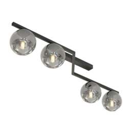 Rackhams NATON Ceiling lamp 4 x E14 Black with Graphite Shade - thumbnail 3