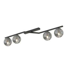 Rackhams NATON Ceiling lamp 4 x E14 Black with Graphite Shade - thumbnail 1