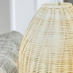 Rackhams Bamboo Wicker Boho Rattan Ceiling Light Pendant Shade Natural Brown - thumbnail 5