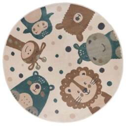Rackhams Adventures Children's Animal Party Rug - Ø 100 cm - thumbnail 1