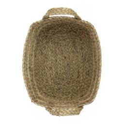 Rackhams Palma Natural Large Rectangular Woven Storage Basket for Home Storage, Brown - thumbnail 3