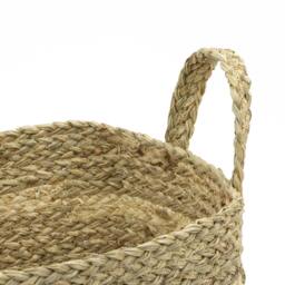 Rackhams Palma Natural Large Rectangular Woven Storage Basket for Home Storage, Brown - thumbnail 2