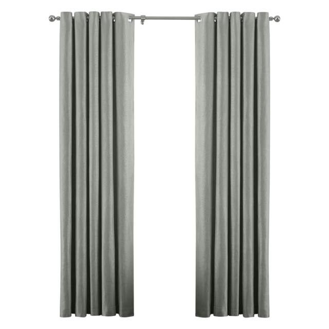 Rackhams Atlantic Eyelet Ringtop Curtains - Grey - 168 x 229cm - Grey - 100% Polyester
