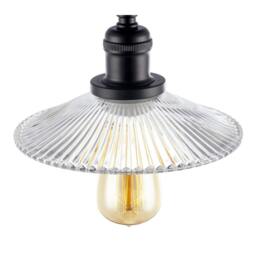 Rackhams Vintage Design Matte Black Ceiling Light with Fluted Clear Glass - thumbnail 5
