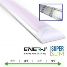 Rackhams Pack of 2 LED Prismatic Batten Fitting Lights, 36W, 120cms, 6500K Daylight for Ceiling of Home & Office, Workshop & Garage Lighting - thumbnail 4