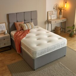 Rackhams Galaxy Hand-Tufted Hybrid Mattress - 20cm Deep, Quilted Soft Sleep Surface - White - 1 - 4ft Small Double Mattress (120cm x 190cm) - thumbnail 4