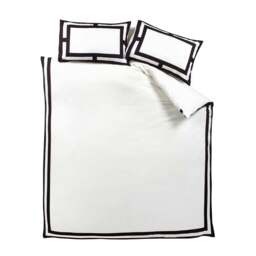Rackhams So Soft Mono Panel Duvet Cover Set - Cream - Double - thumbnail 3