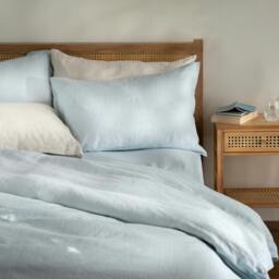 Rackhams Mineral Blue French Linen Bed Sets - Double - thumbnail 1