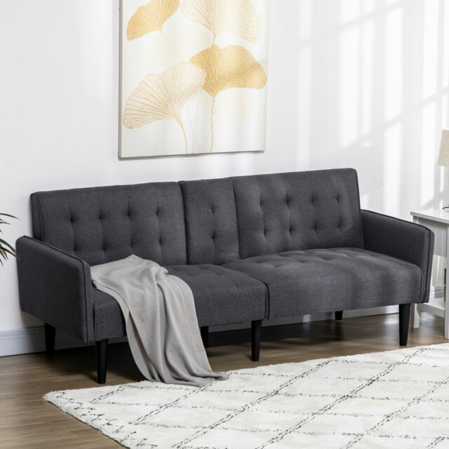 Rackhams Upholstered Sofa bed 3 Seater Home Theater with Storage - Grey - Polyester, Sponge, PP - 2 Seater - image 1