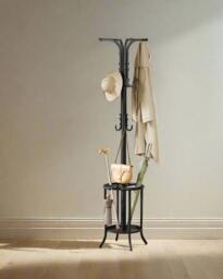 Rackhams Elegant Freestanding Coat Stand with Umbrella Storage – Black - thumbnail 2