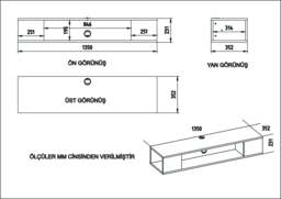 "Rackhams Peti Modern Tv Stand TV Cabinet for TV's up to 61"" - White" - thumbnail 2