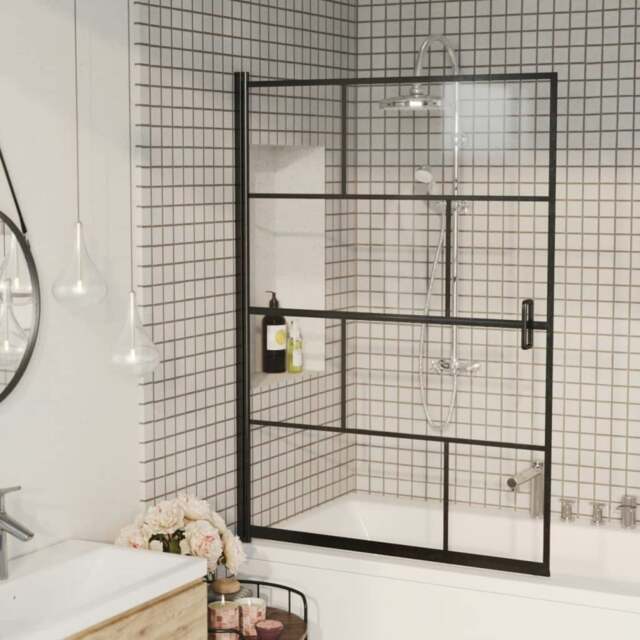 Rackhams Shower Enclosure ESG 100x140 cm Black