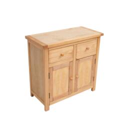 Rackhams Lugo Waxed 2 Drawer 2 Door Sideboard Wood Knob - Light Brown - thumbnail 5