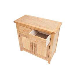 Rackhams Lugo Waxed 2 Drawer 2 Door Sideboard Wood Knob - Light Brown - thumbnail 6