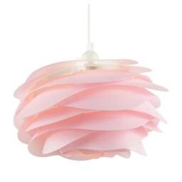 Rackhams Modern Pink Wavy Rippled Pendant Ceiling Light Shade for Bedroom etc - thumbnail 2