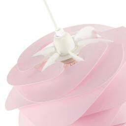 Rackhams Modern Pink Wavy Rippled Pendant Ceiling Light Shade for Bedroom etc - thumbnail 3