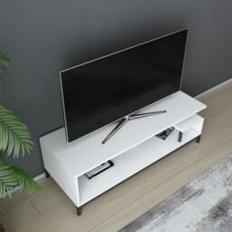 "Rackhams Reilly Modern Tv Stand TV Cabinet for TV's up to 55"" - Gold White" - thumbnail 3